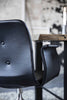 Bent Hansen Primum Chair With Armrests Black Wheel Frame, Cognac Adrian Leather