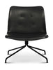 Bent Hansen Primum lounge stoel zonder armleuningen, zwart frame/zwart Zenso -leer