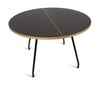 Bent Hansen Primum -tafel, tafelpoten in zwart poedercoat staal/aanrecht in zwart linoleum