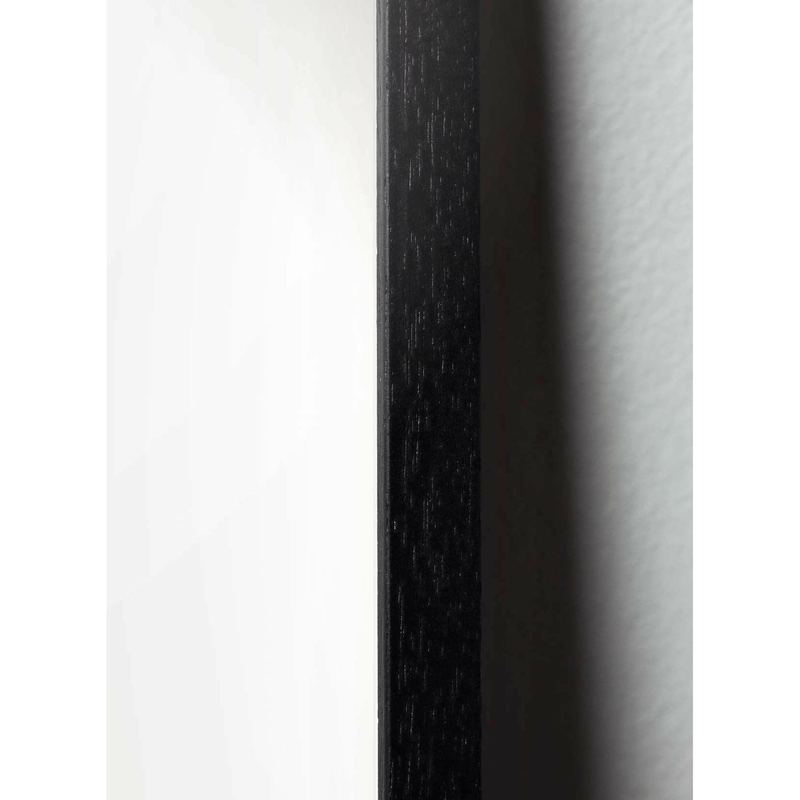 Brainchild Blumentopf Design Icon Poster, Rahmen in schwarz lackiertem Holz A5, grau