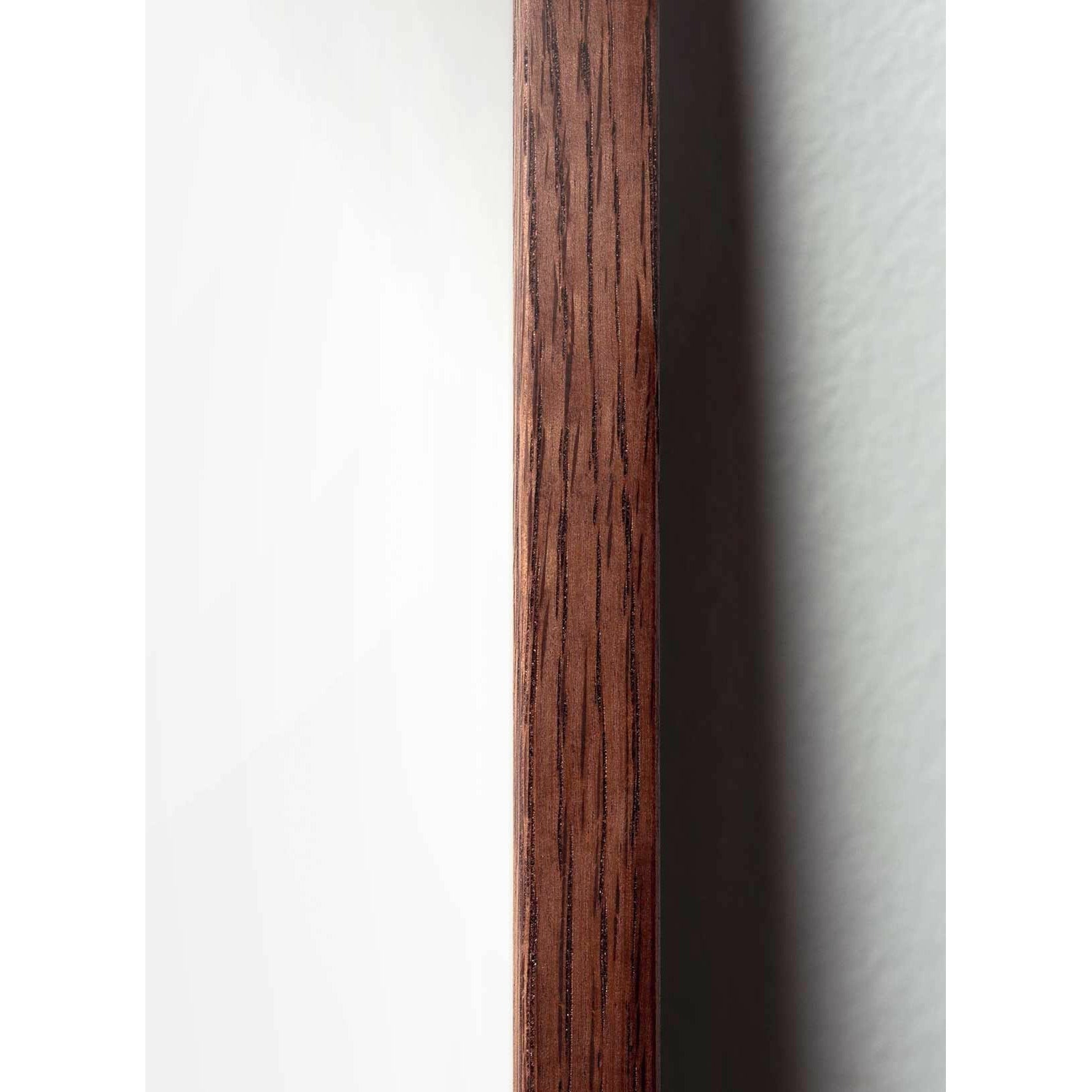 Brainchild Flowerpot -lijnposter, donker houten frame 50x70 cm, witte achtergrond