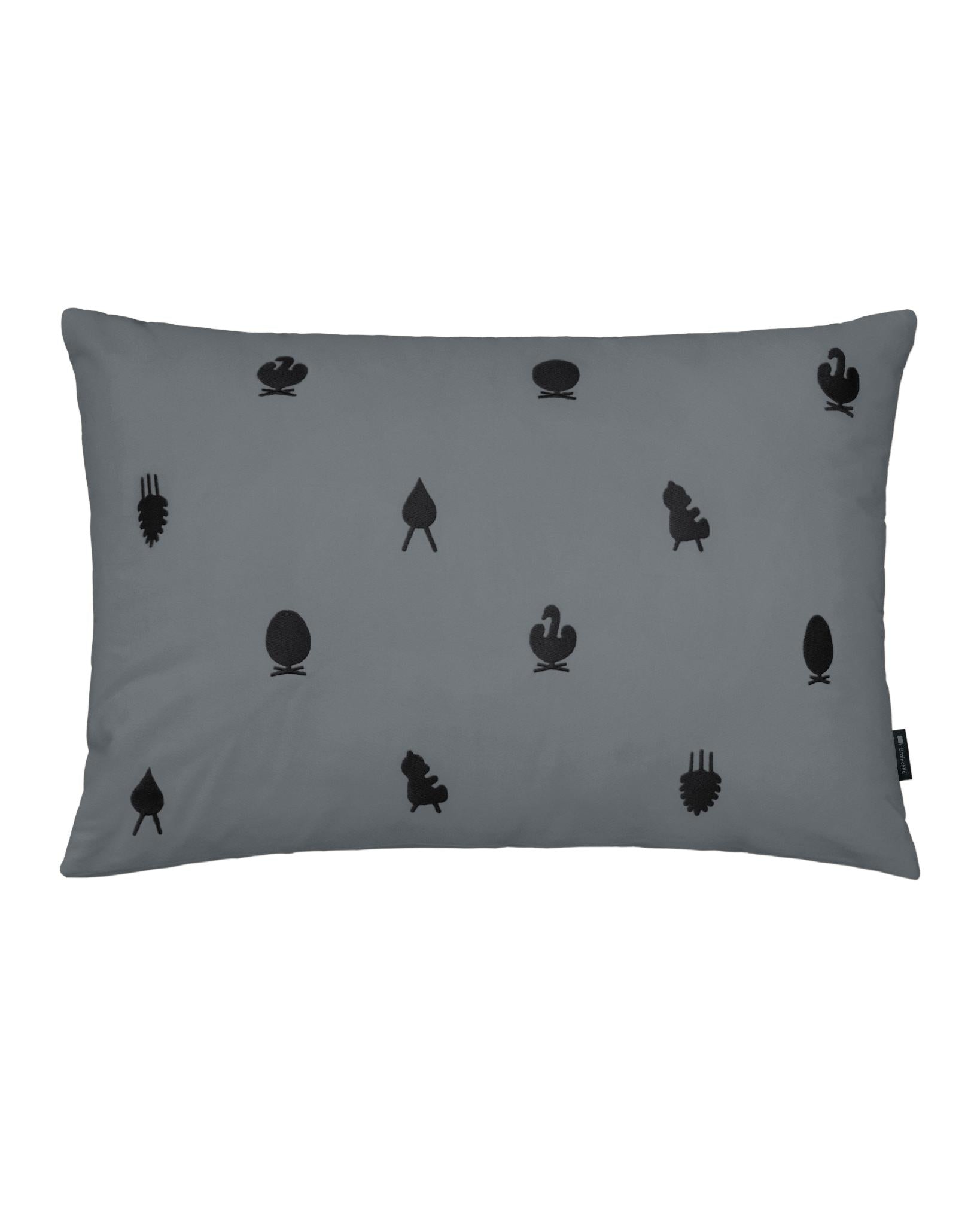 Brainchild Designikoner soffa kudde 40x60 cm, grå