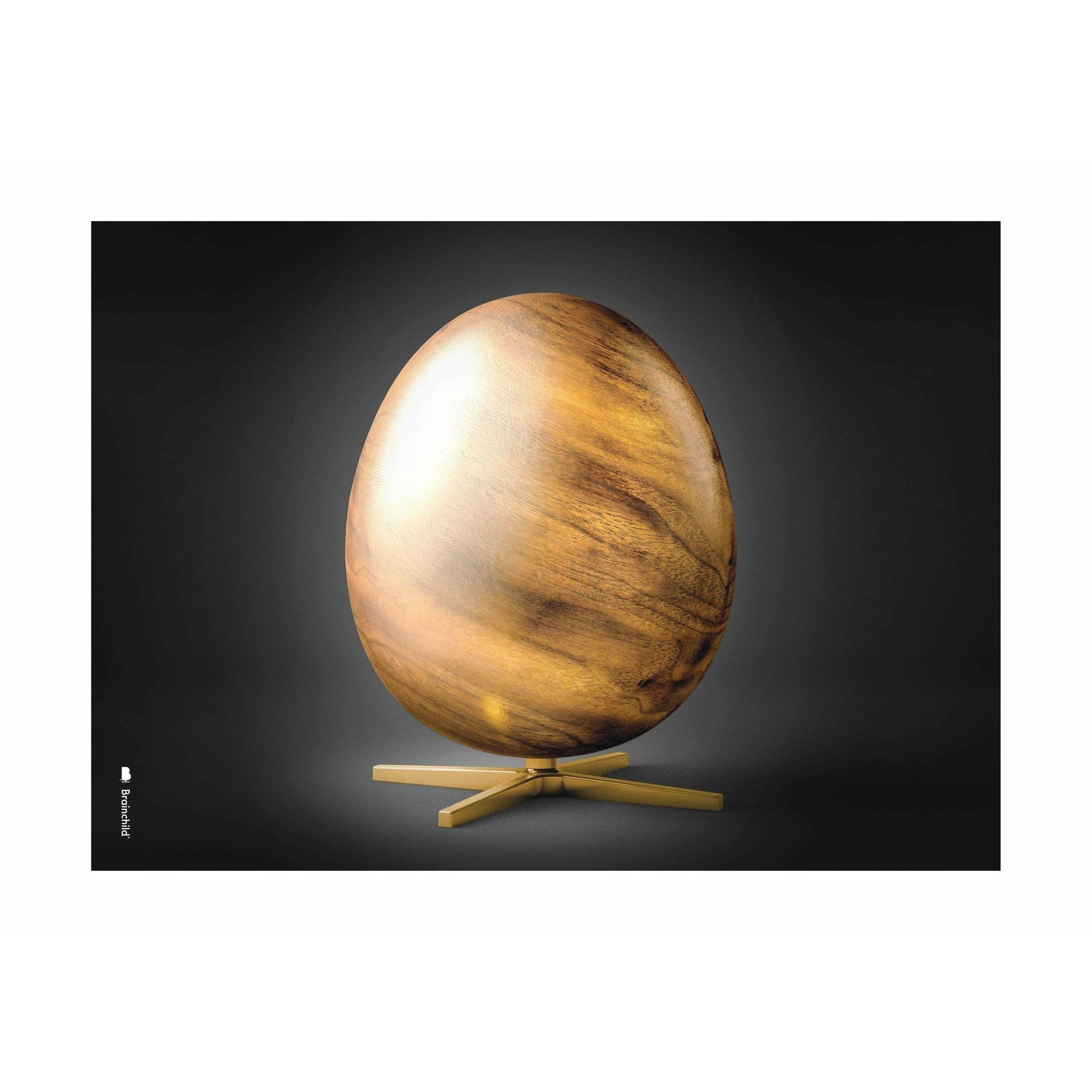 Brainchild Egg Cross Format -affisch utan ram A5, svart