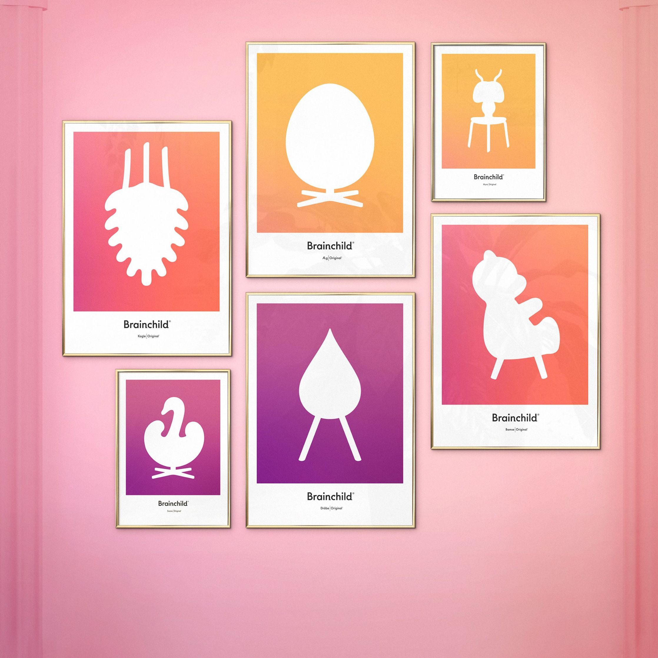 Brainchild Egg Design Icon Poster Without Frame A5, Yellow