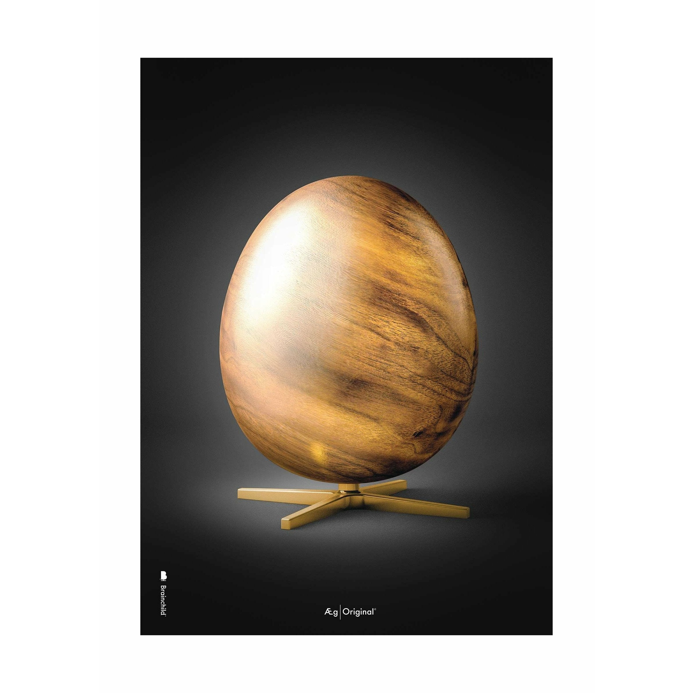 Poster di figure di uova da un'ovoca senza cornice 50x70 cm, nero