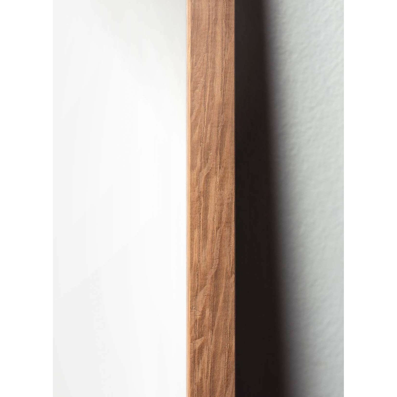 Póster de línea Swan de creación, marco hecho de madera clara 50x70 cm, fondo blanco