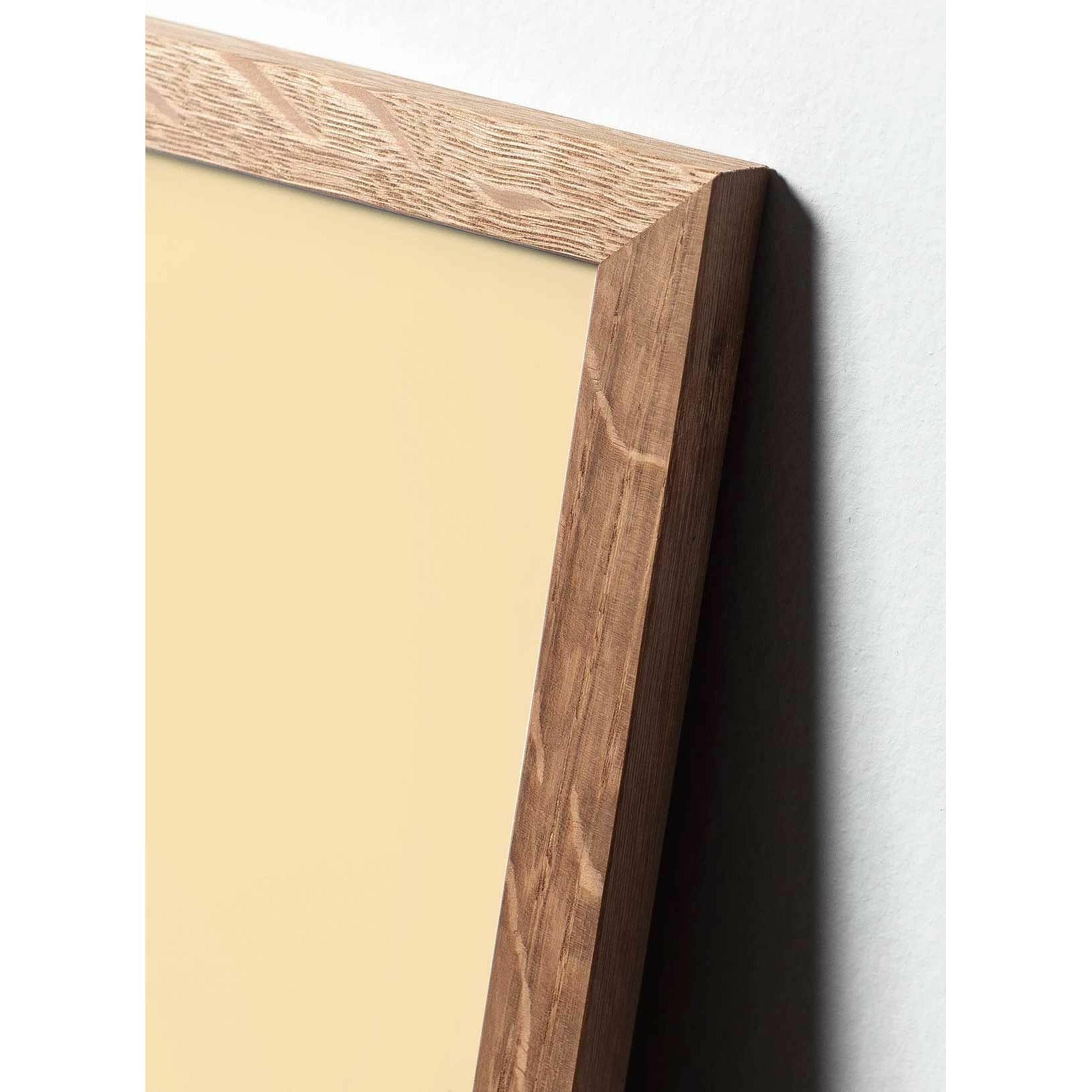Póster de línea Swan de creación, marco de madera clara A5, fondo blanco