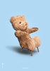 Brainchild Teddy Bear Classic juliste ilman kehystä 30x40 cm, vaaleansininen tausta