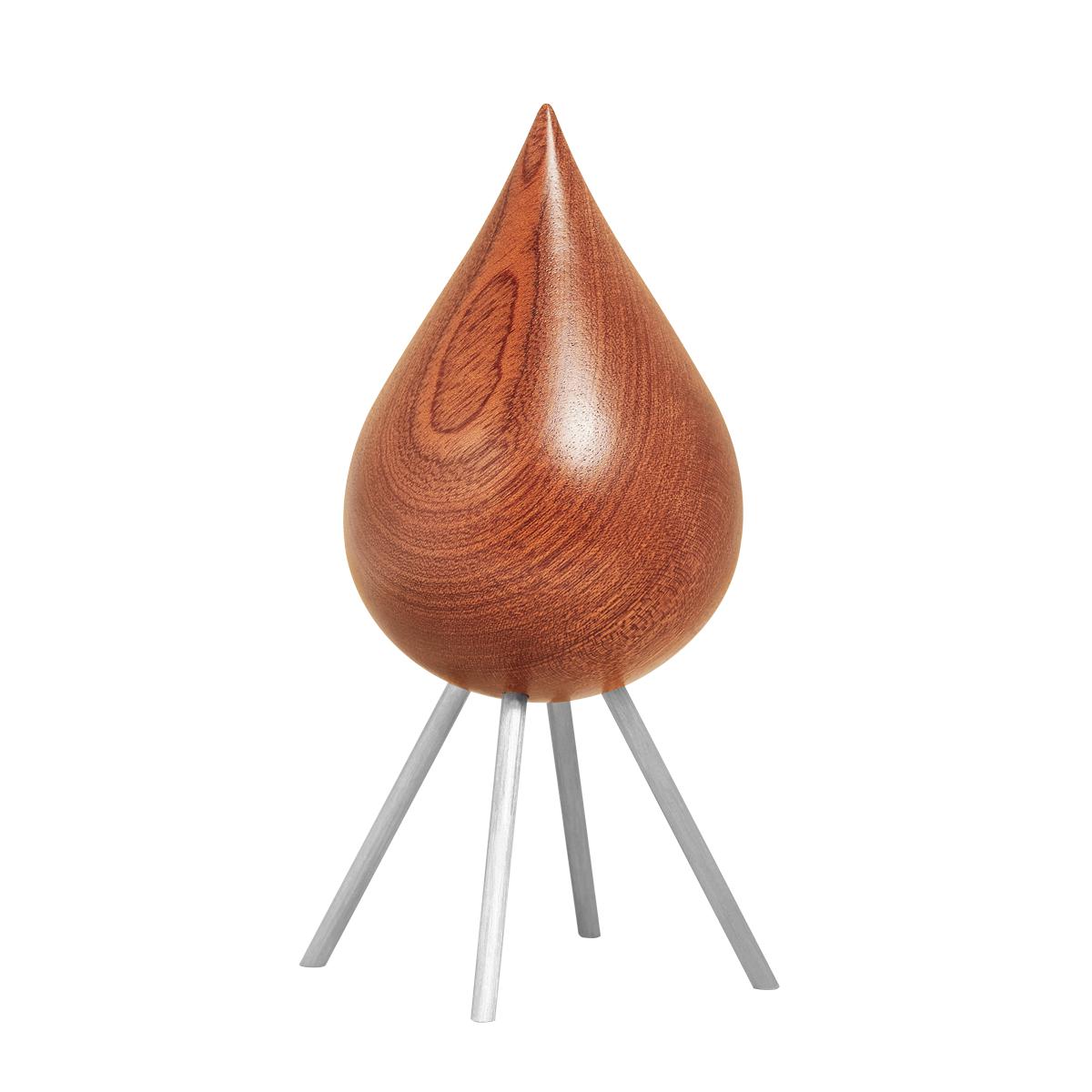 Plaushild Drop de madera Figura de madera, base de acero