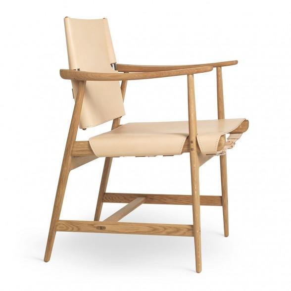 卡尔·汉森（Carl Hansen）BM1106亨斯曼椅子，上油橡木/天然皮革