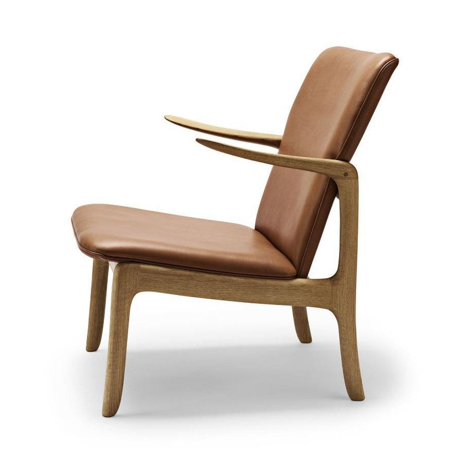 卡尔·汉森（Carl Hansen）OW124喙椅，上油橡木/棕色皮革
