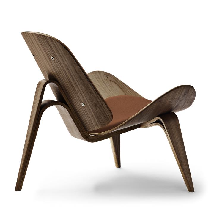 Carl Hansen CH07 shell stol, olieret valnødbrunt læder thor 307