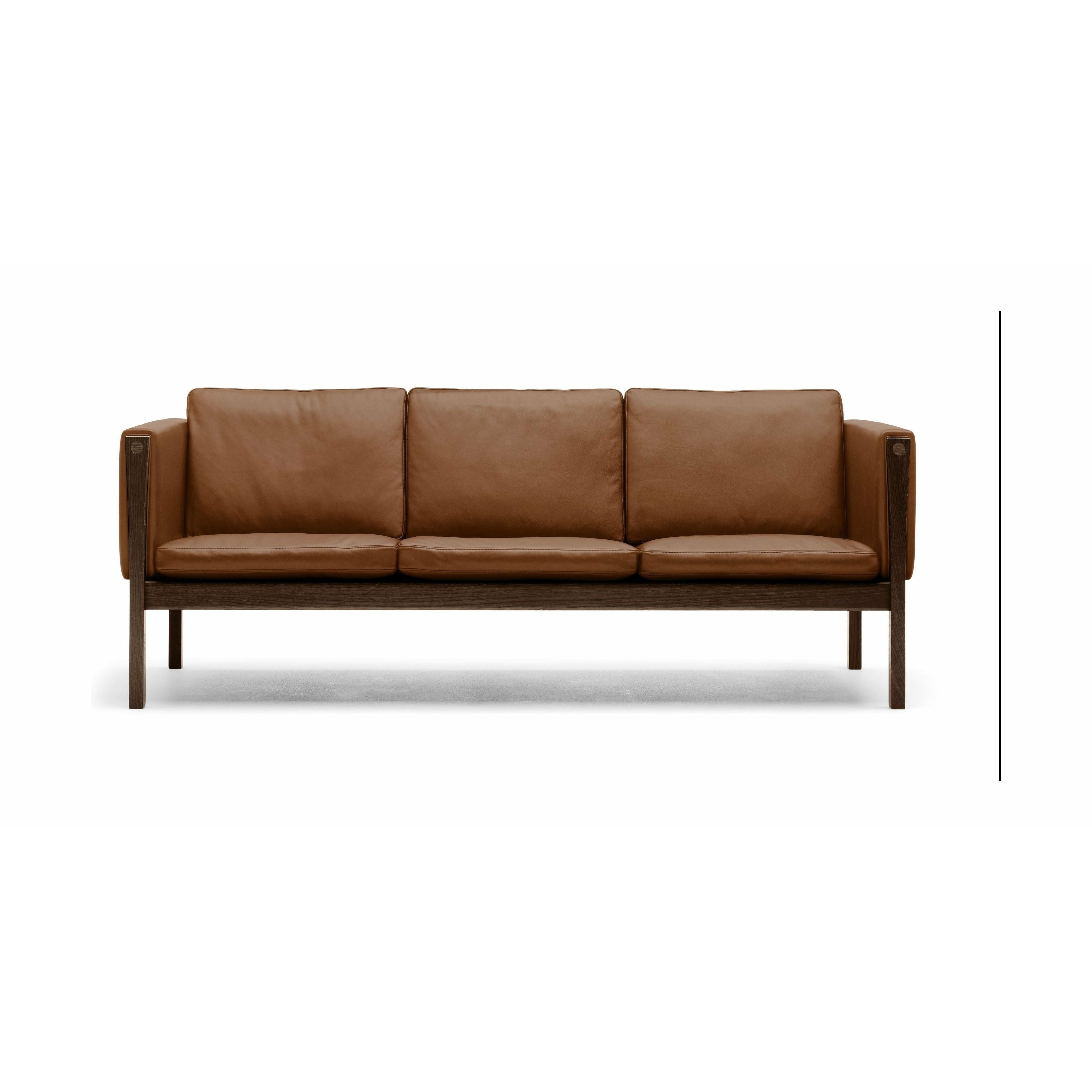 Carl Hansen CH162 3 -sits soffa ekrök färgad olja, sif 95