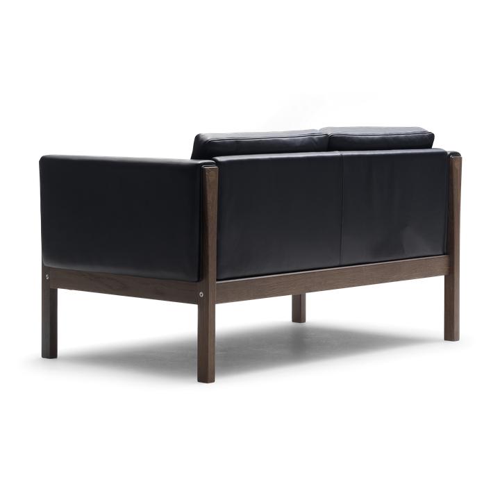 Carl Hansen CH162 sofa, olieret valnød/sort læder