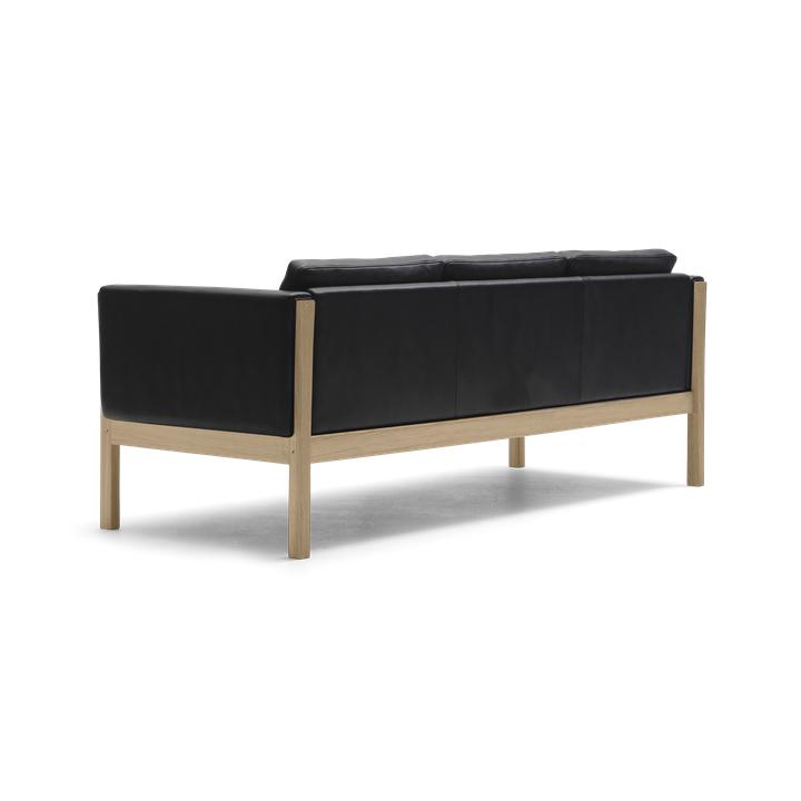 Carl Hansen CH163 sofa, oljet eik/svart skinn