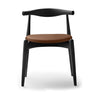 Carl Hansen CH20 Kyynärpään tuoli, värillinen tammi/ruskea nahka