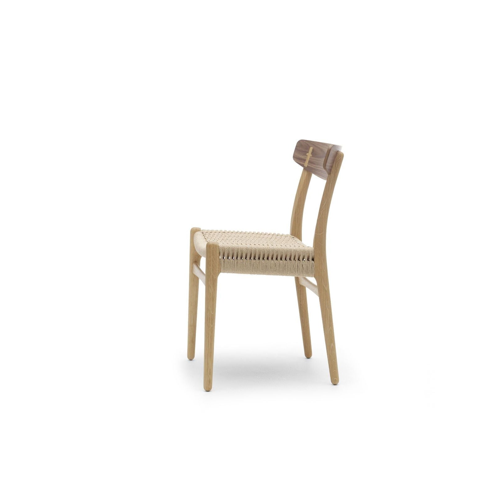 Carl Hansen CH23 stoel, geolied eiken en walnootstoel frame geolied /natuurlijk koord
