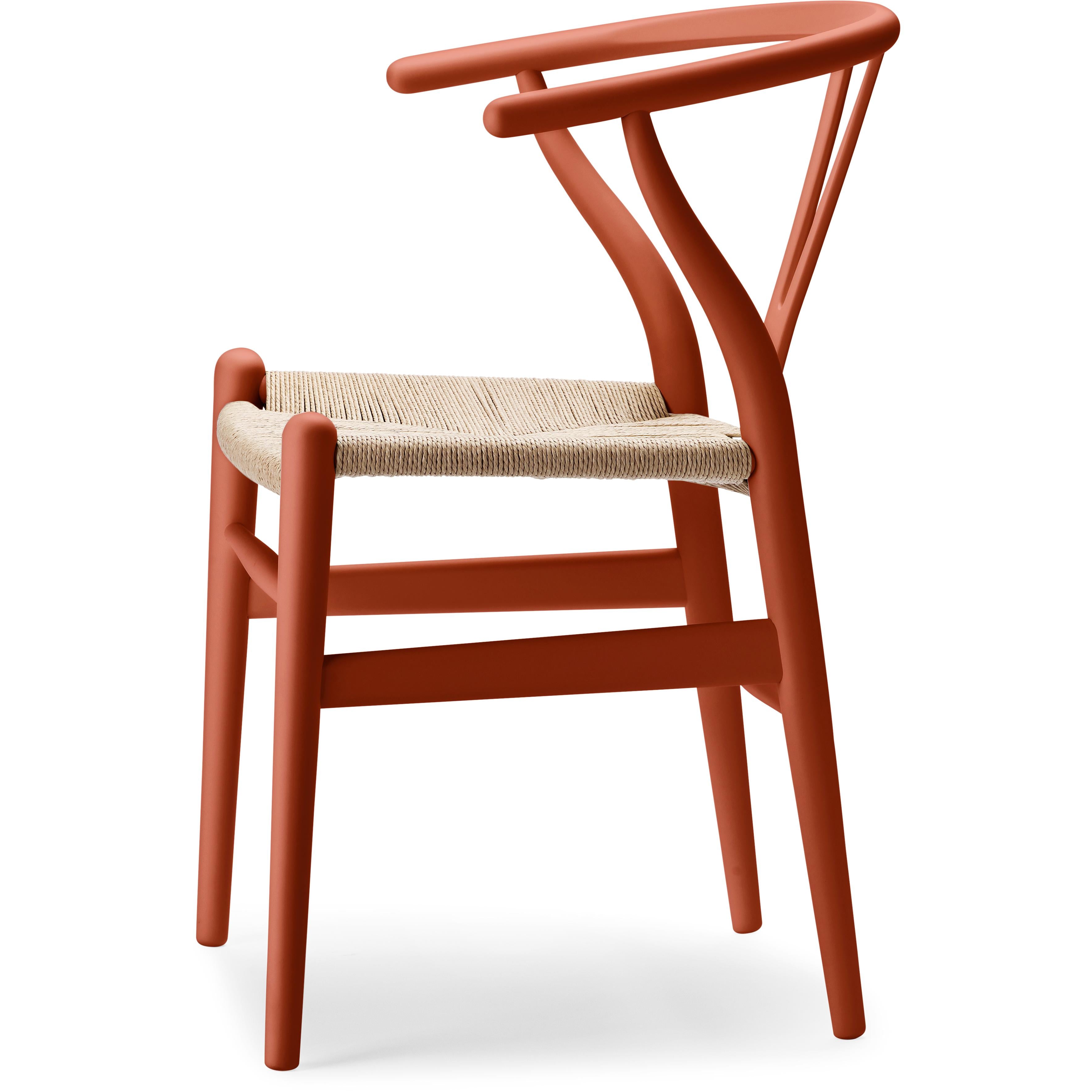 Carl Hansen CH24 Wishbone Chair Beech Special Edition, Naturkabel/Weiches Terrakotta