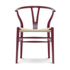 卡尔·汉森（Carl Hansen）CH24 y椅子天然纸绳，山毛榉/浆果红色
