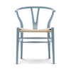 Carl Hansen Chaise ch24 chaise de chaise en papier naturel, hêtre / bleu en acier