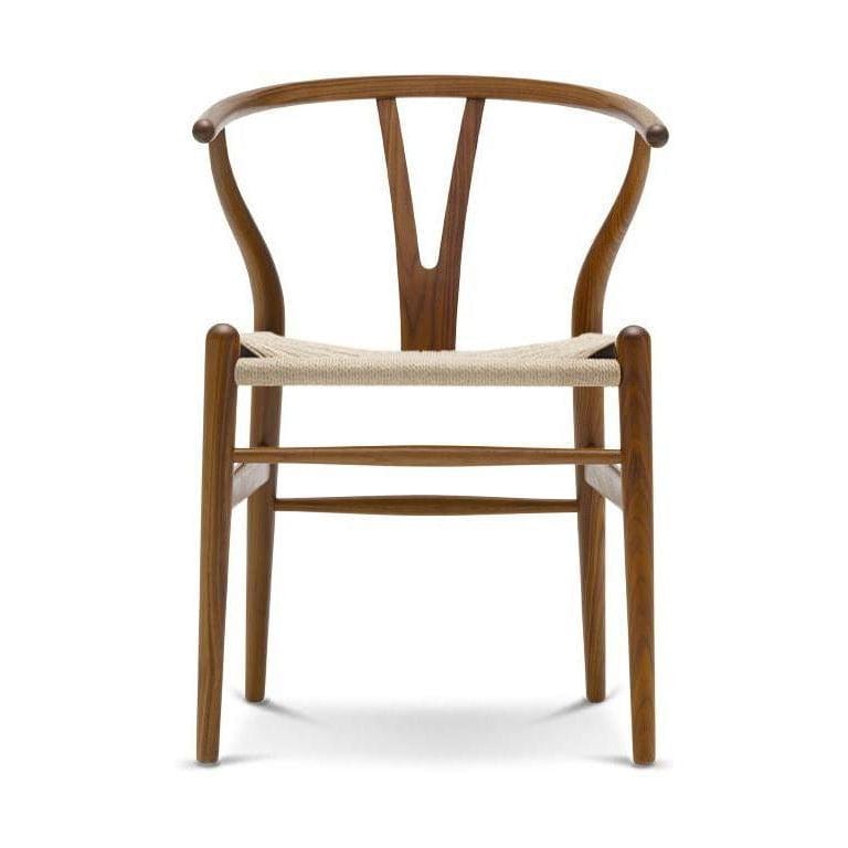 Carl Hansen CH24 Wishbone Chair Natural Cord Lacked Walnut