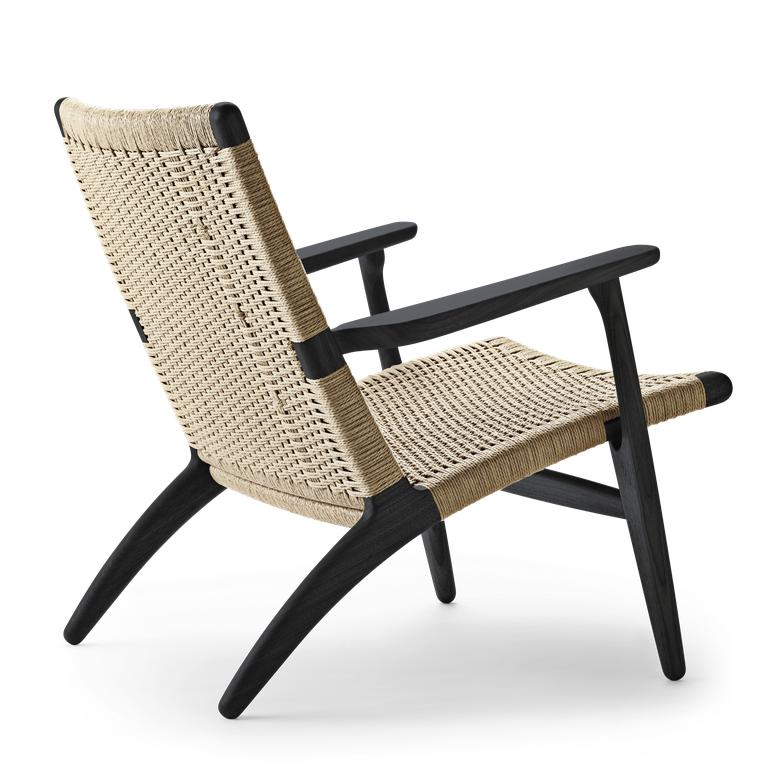 Carl Hansen CH25 Lounge Chair, farbige Eiche/Naturkabel