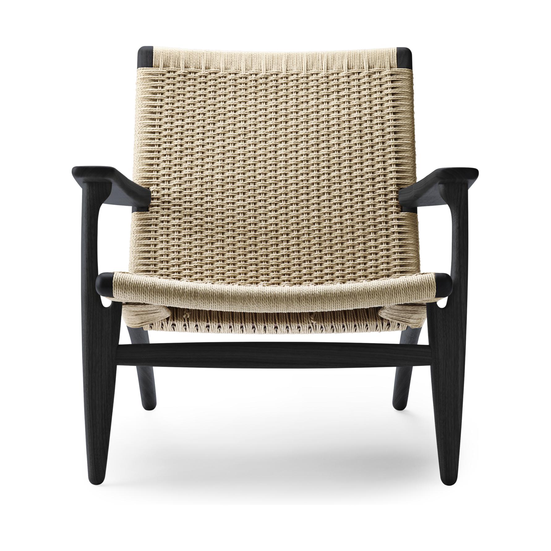 Carl Hansen CH25 Lounge -stol, färgad ek/naturlig sladd