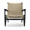 Carl Hansen CH25 Lounge -stoel, gekleurde eiken/natuurlijk snoer