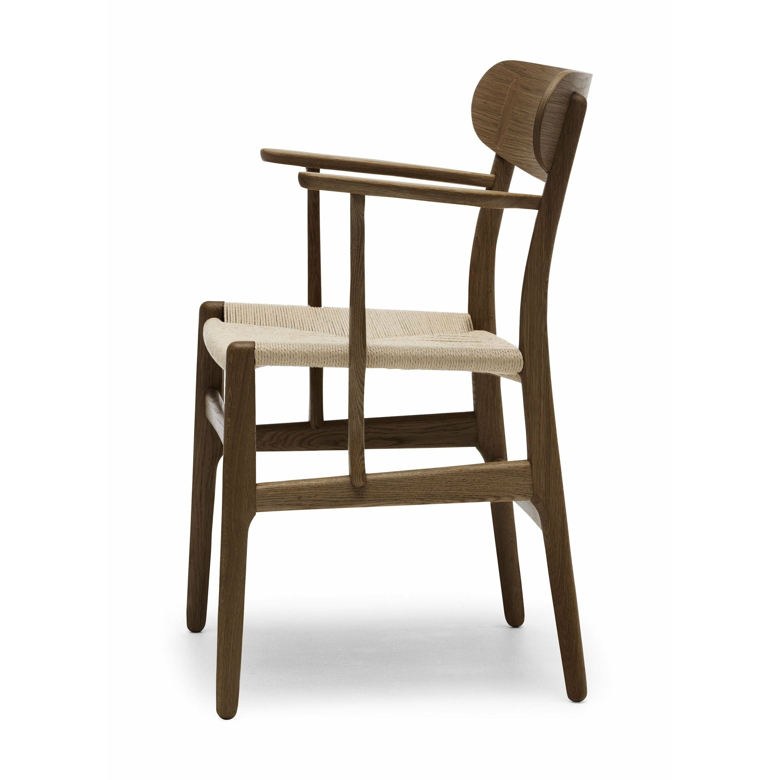 Carl Hansen CH26 stoel eiken rook gekleurde olie/arm en rug: eiken/dop: eiken, natuurlijk koord