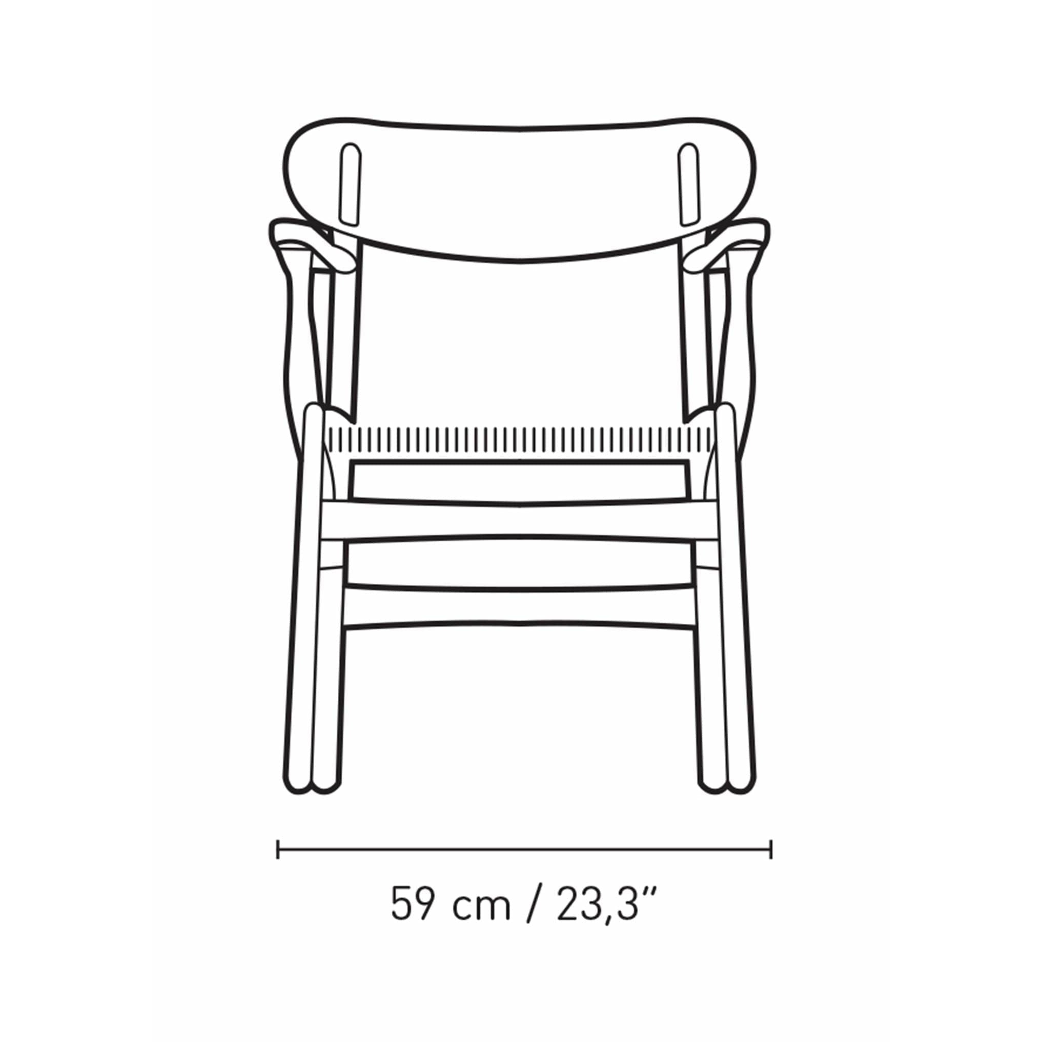 Carl Hansen CH26椅子橡木烟彩色油/手臂和背面：橡木/帽：橡木，天然绳
