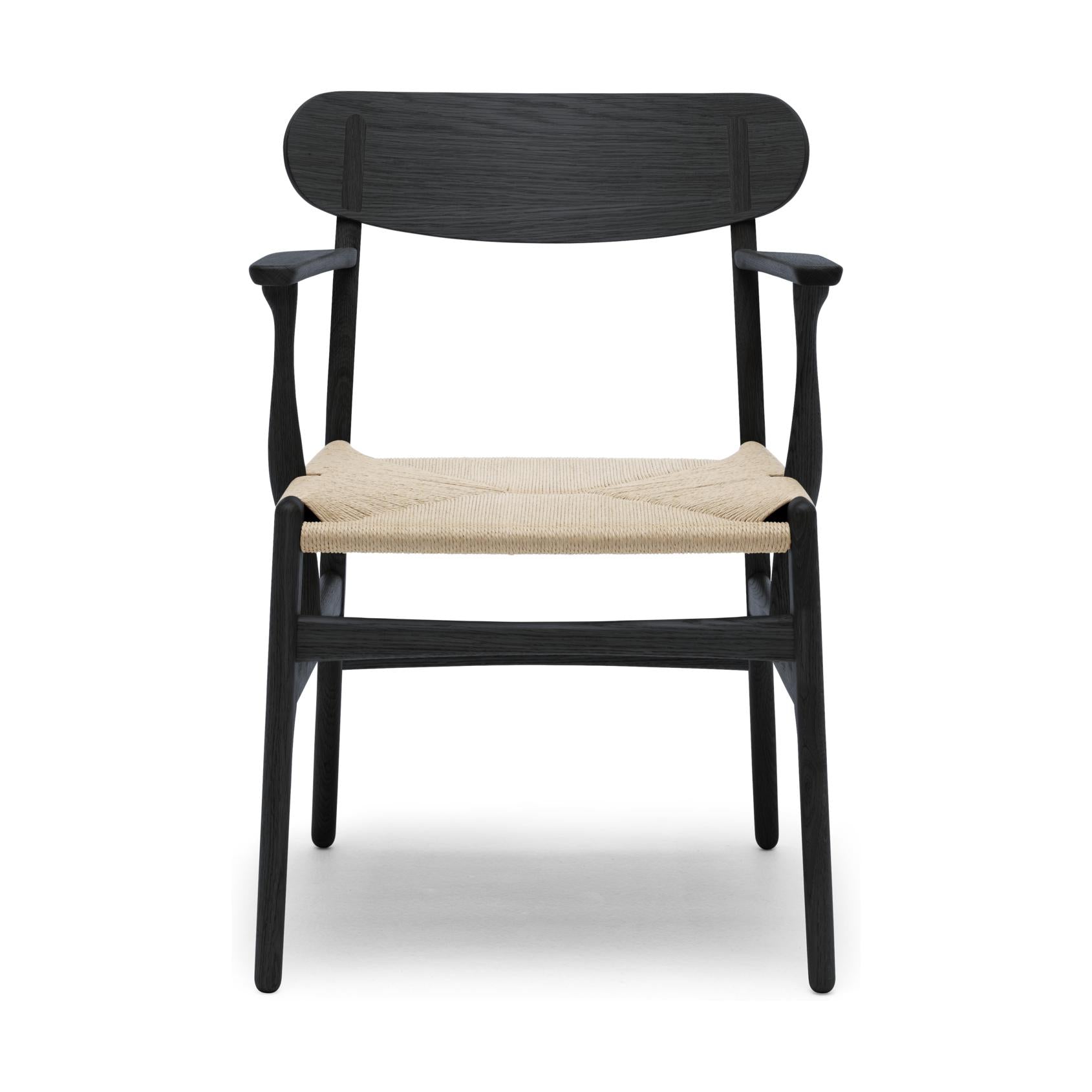 Carl Hansen CH26椅子，彩色橡木/天然电线
