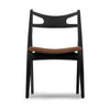 Carl Hansen Ch29 P Chair, Colored Oak/Brown Leather