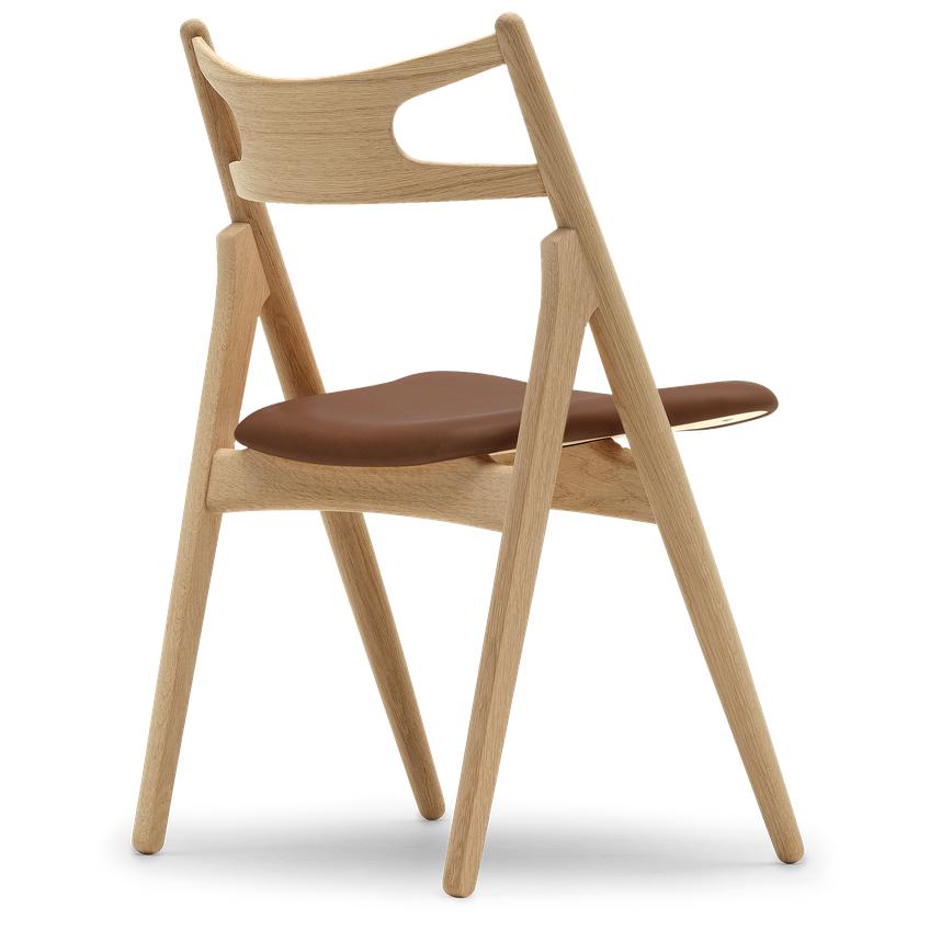 卡尔·汉森（Carl Hansen）CH29 P椅，上油橡木/棕色皮革