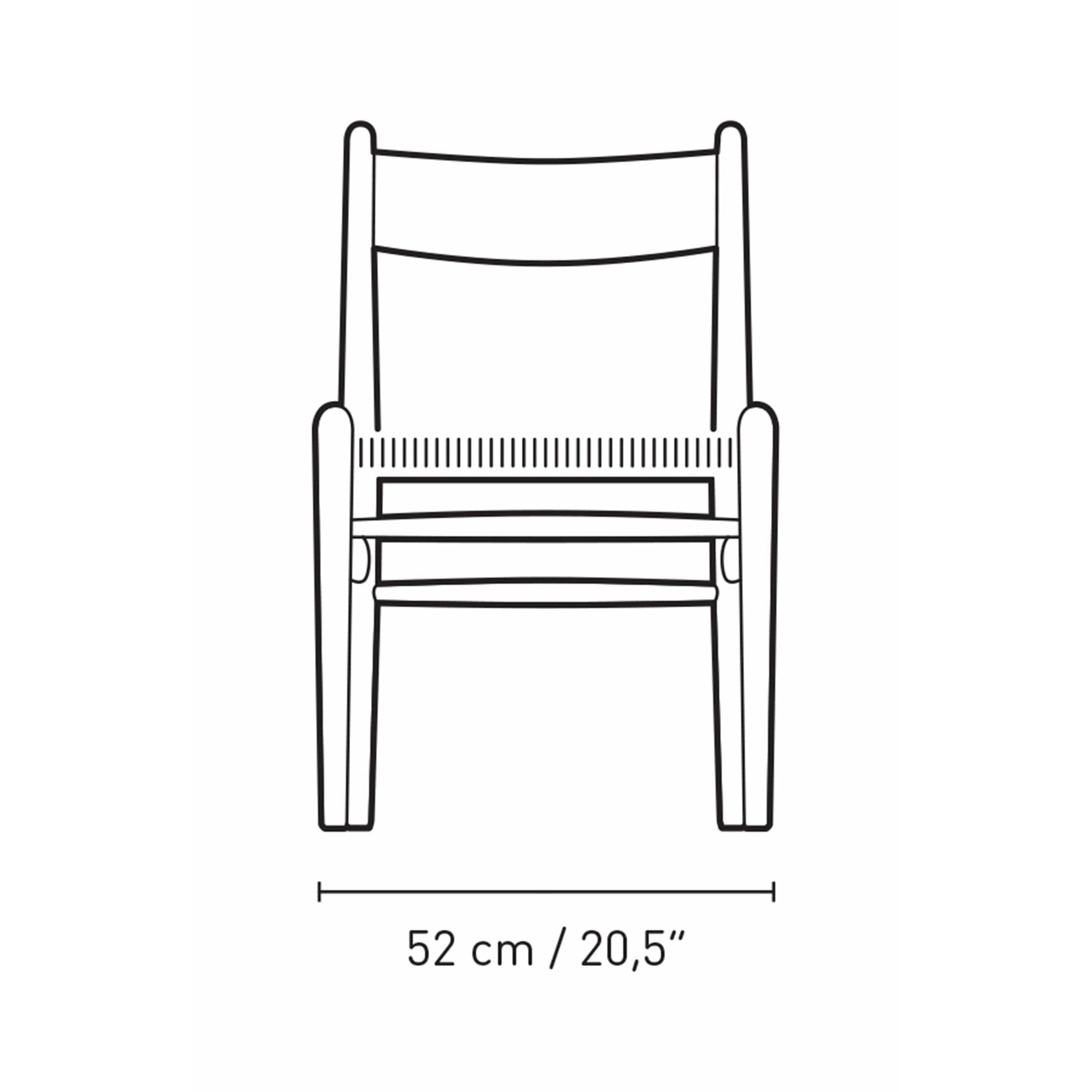 卡尔·汉森（Carl Hansen）CH36椅子橡木烟彩色，天然绳