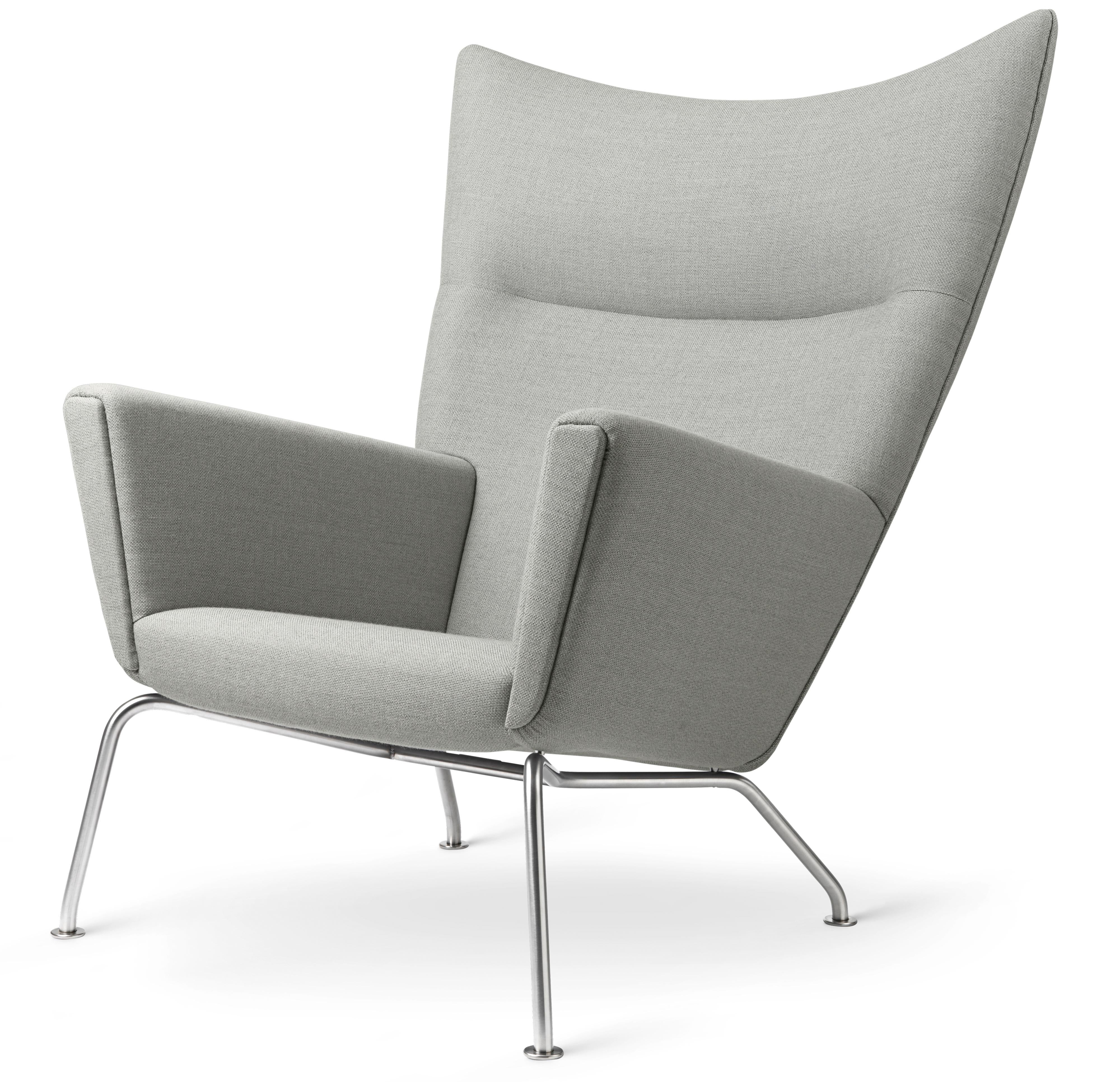 Carl Hansen Ch445 Wing Chair, Steel/Passion 13101