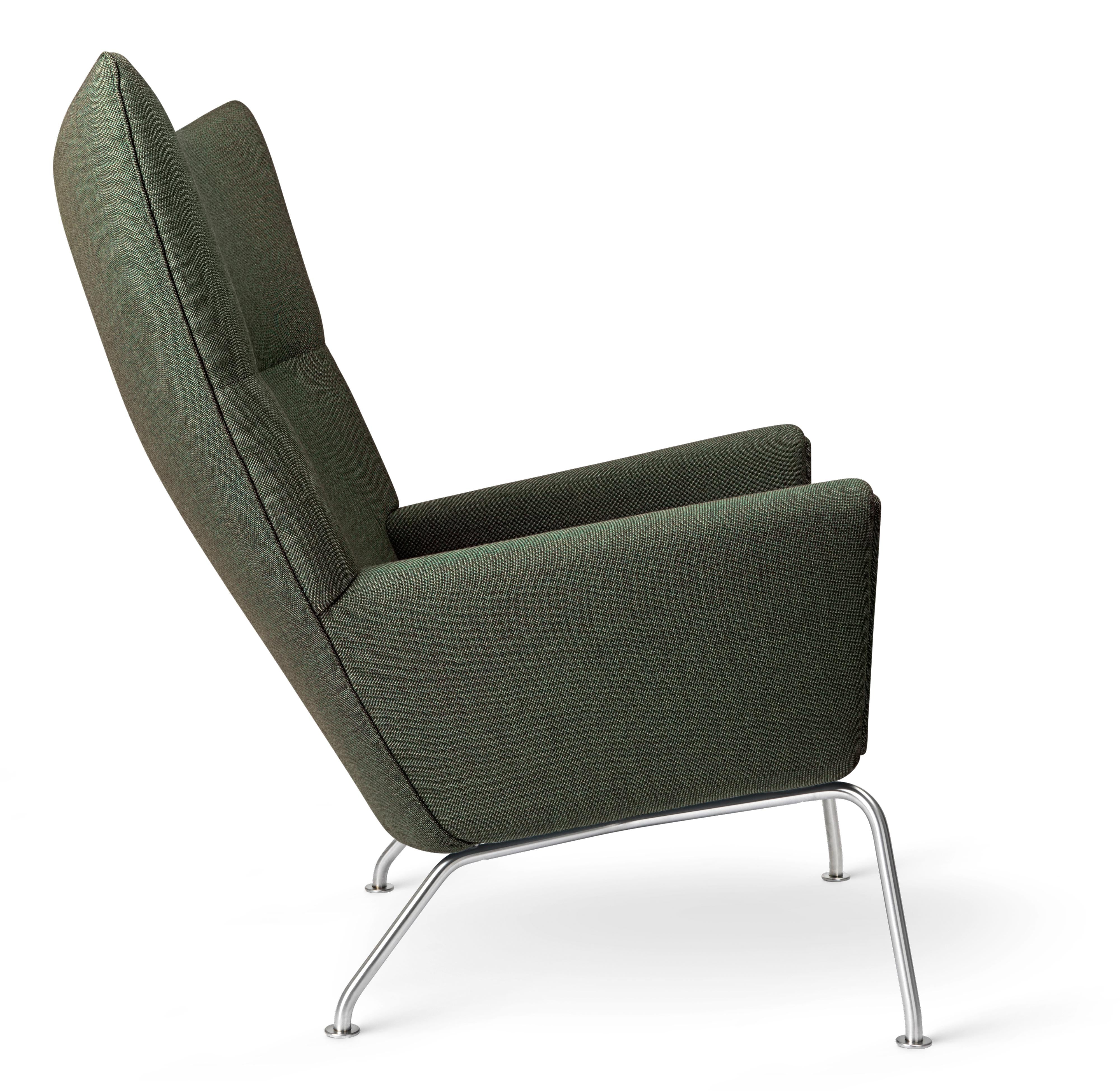 Carl Hansen Ch445 Wing Chair, Steel/Passion 3101