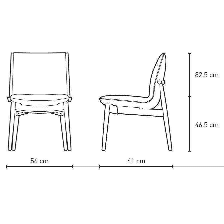 Carl Hansen E004 Embrace Chair, Noyer huilé, tissu gris