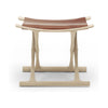 Carl Hansen Ow2000 Egyptian Stool, Soaped Oak/Natural Leather