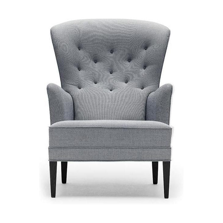 Carl Hansen Fh419 Heritage Chair, Black Oak/Light Gray Fabric