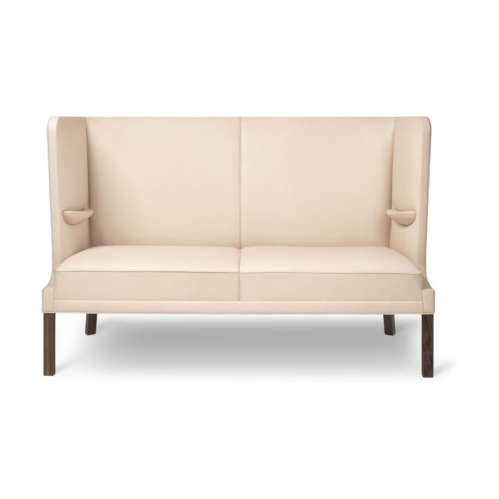 Carl Hansen FH436 Coupé soffa, oljad valnöt/naturläder