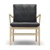 Carl Hansen OW149 Colonial -tuoli, öljytty tammi/musta nahka