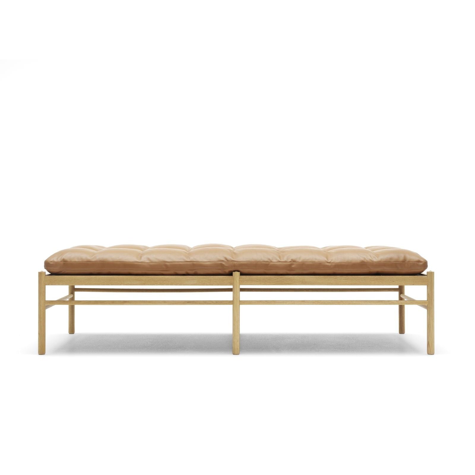 卡尔·汉森（Carl Hansen）OW150沙发床，上油橡木/金色棕色皮革