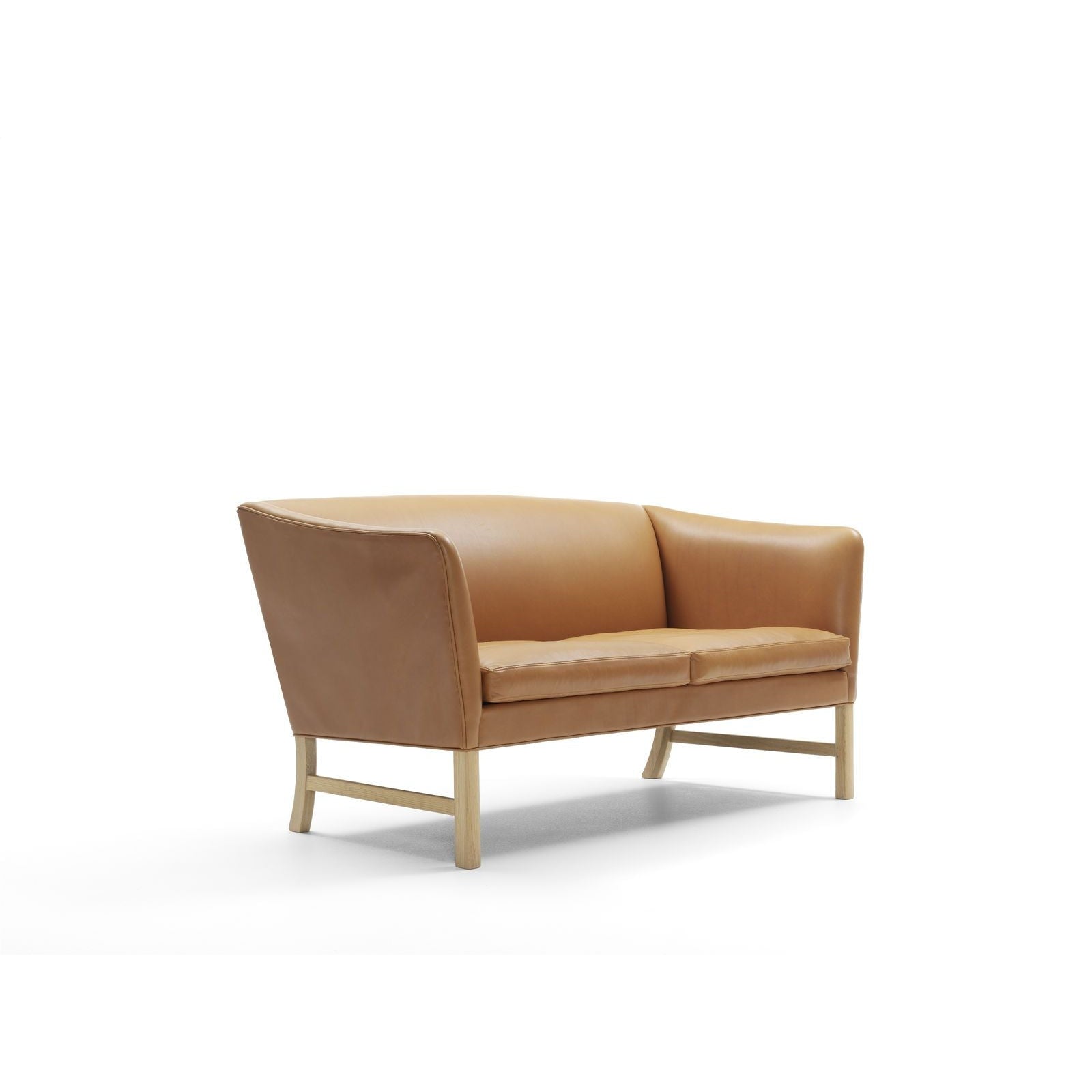 卡尔·汉森（Carl Hansen）OW602沙发上油橡木，金色棕色皮革