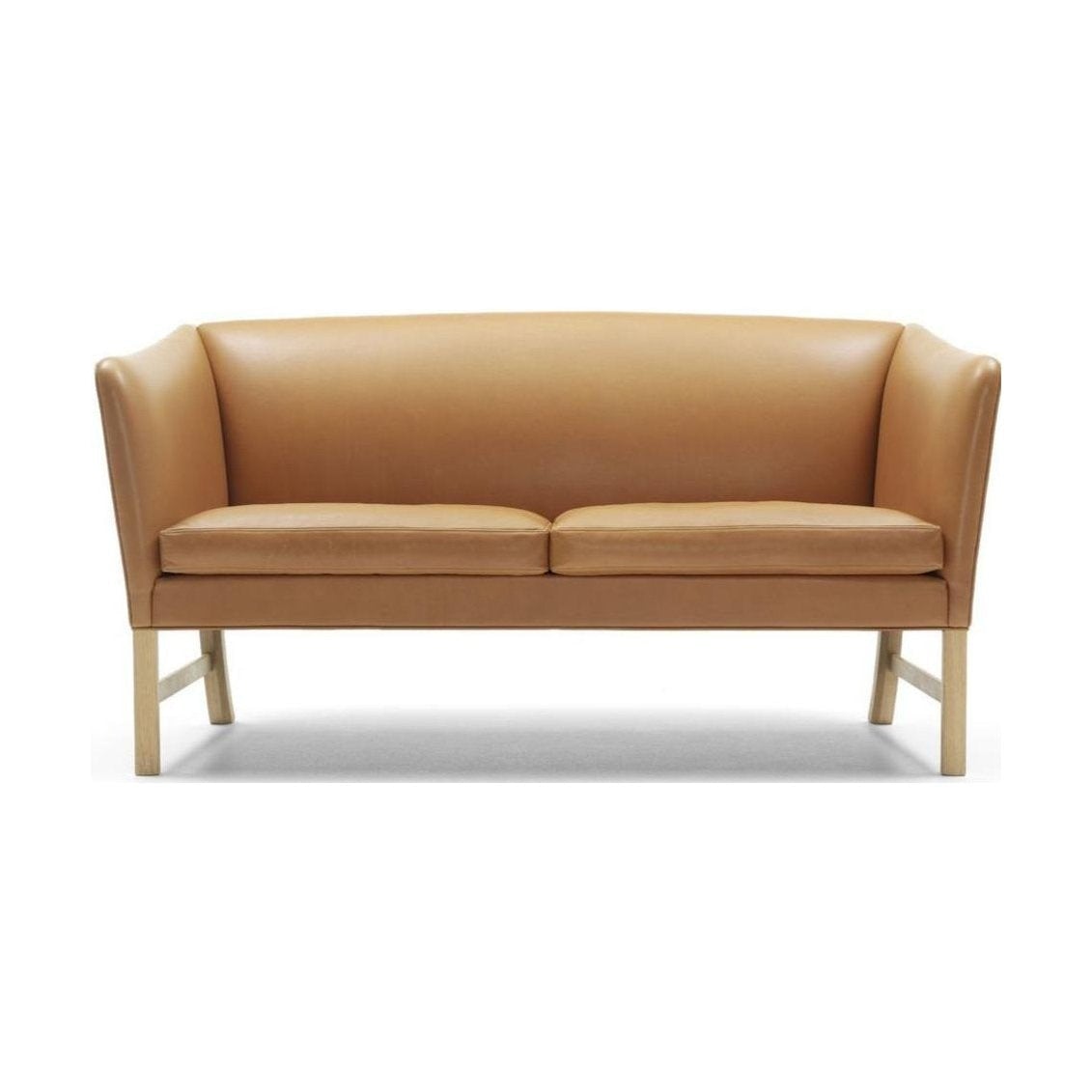 卡尔·汉森（Carl Hansen）OW602沙发上油橡木，金色棕色皮革