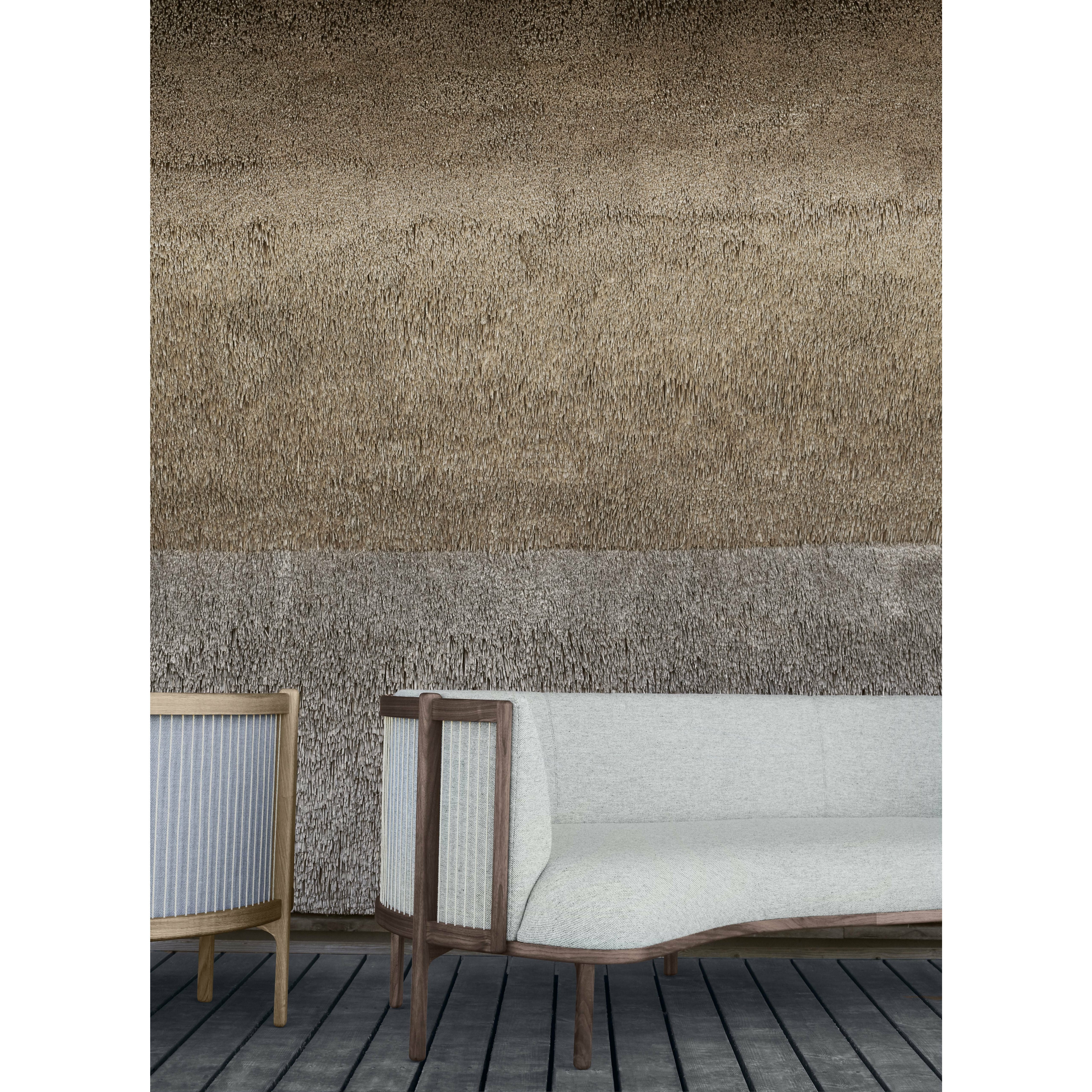 Carl Hansen Rf1903 L Sideways Sofa 3 Sitzer Left Oak Oil/Fiord Fabric, Grau/Naturbraun