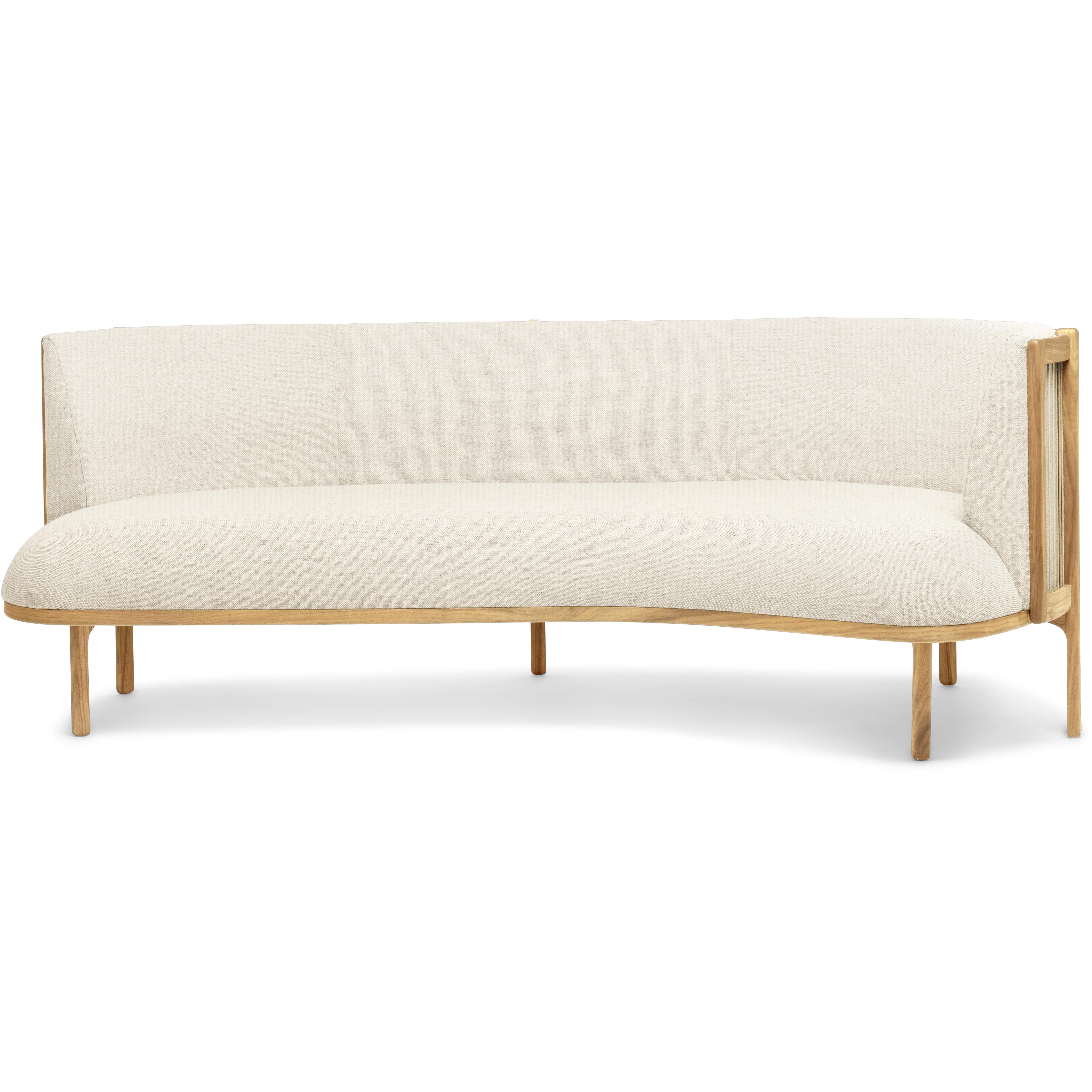 Carl Hansen Rf1903 R Sideways Sofa 3 Seater Right Oak Oil/Hallingdal 100 Fabric, White/Natural Brown