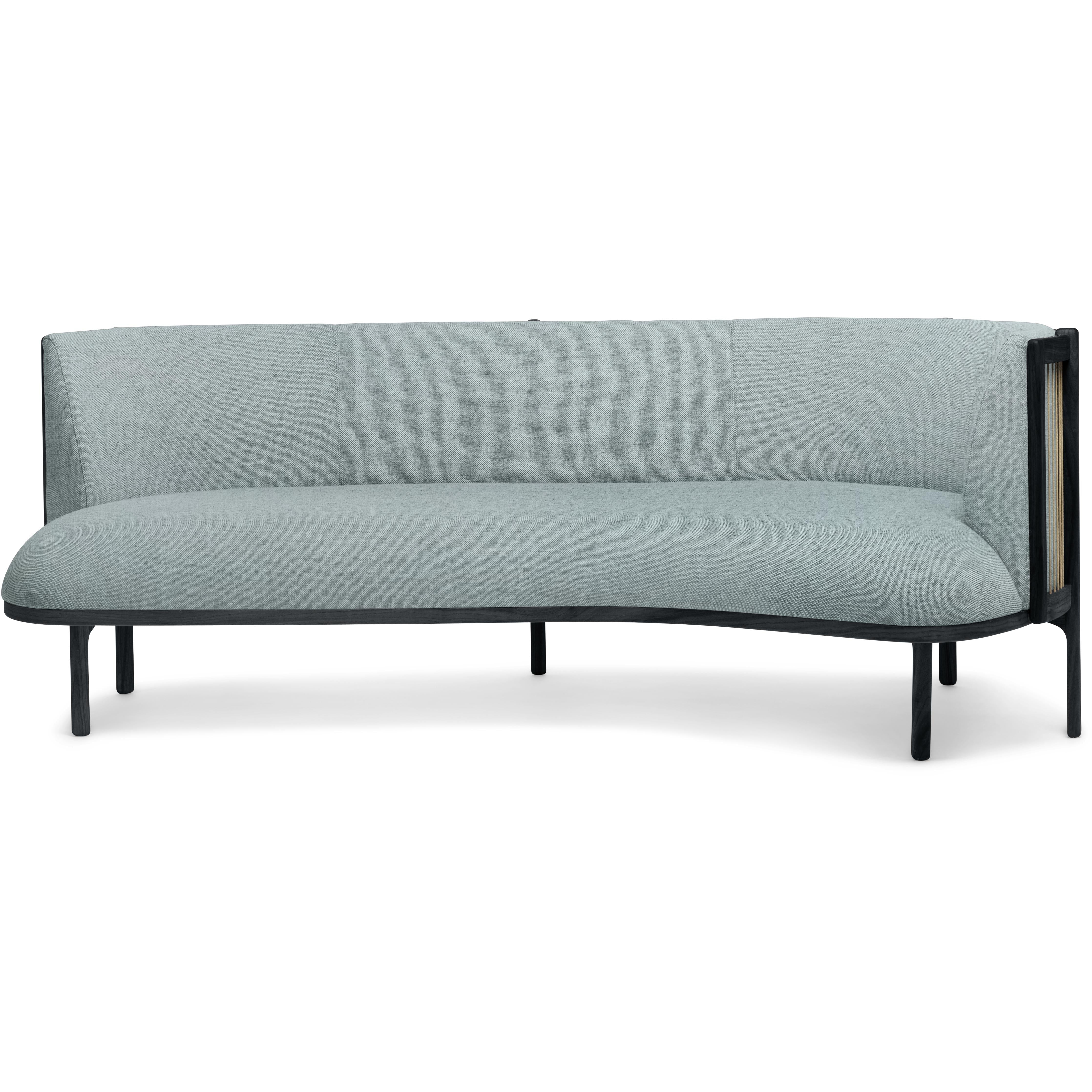 Carl Hansen Rf1903 R Sideways Sofa 3 Seater Right Oak/Remix Fabic, Blue/Black