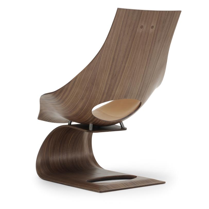 Carl Hansen Ta001p Dream Chair, Oiled Walnut/Brown Leather
