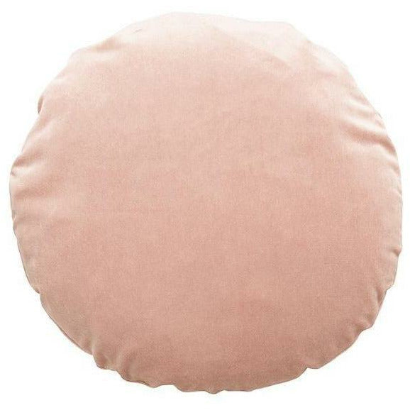 Cuscino di velluto rotondo di base Lundsteen, rosa pallida