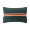 Christina Lundsteen Harlow Velvet Pillow, Emerald/Camel/Anemone